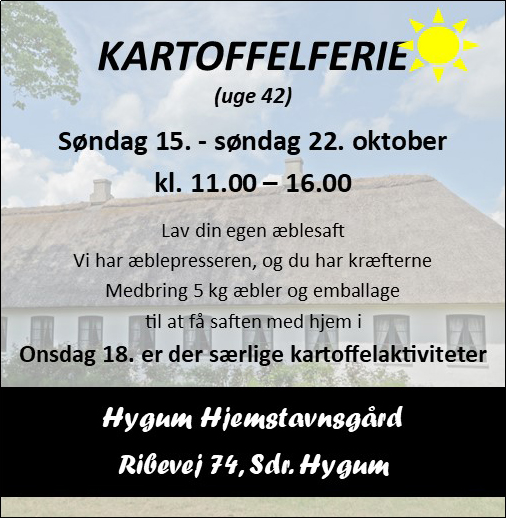 Hygum Hjemstavnsgård - kartoffelferie 2023