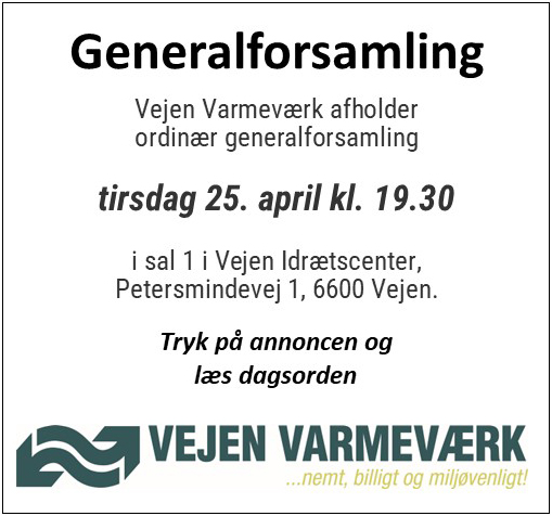 Vejen Varmeværk - generalforsamling 2023