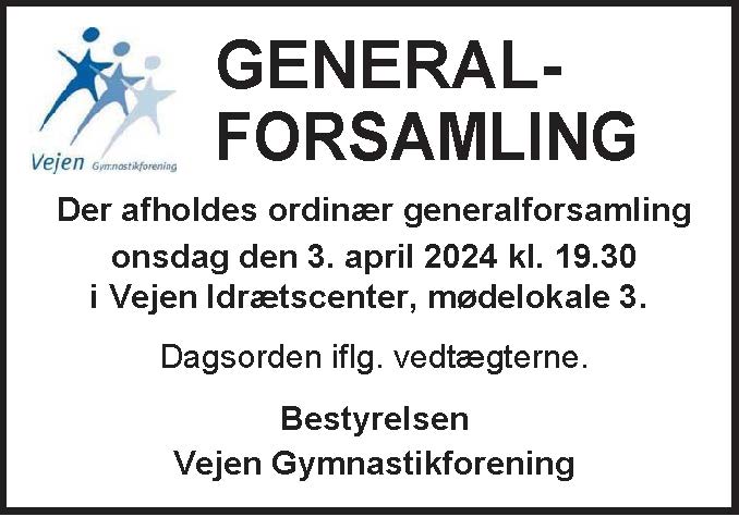 Vejen GF - generalforsamling 2024