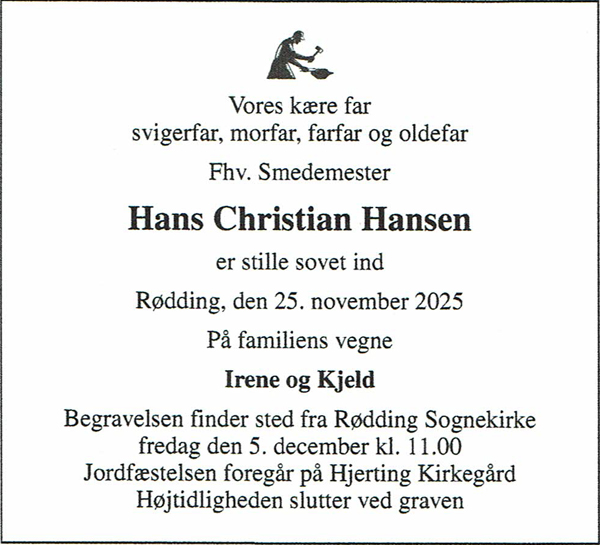 hans christian hansen dod