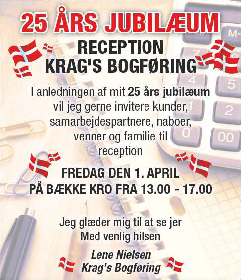 Krag - bogføring - reception