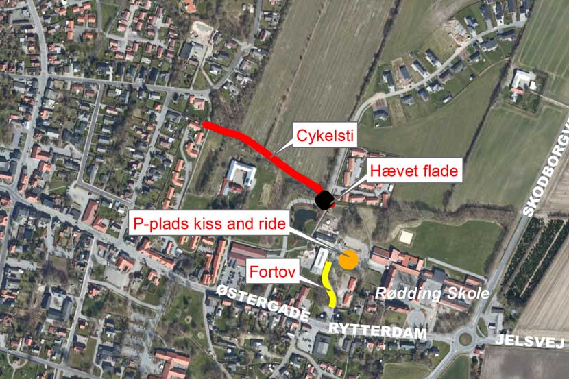 cykelsti rødding kort