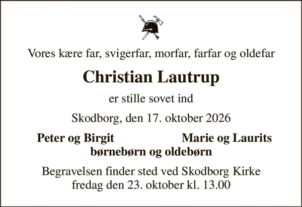 dodsfald christian lautrup