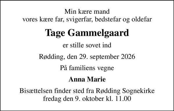 dodsfald tage gammelgaard