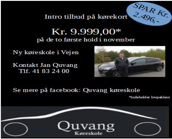 Quvang Køreskole - introtilbud